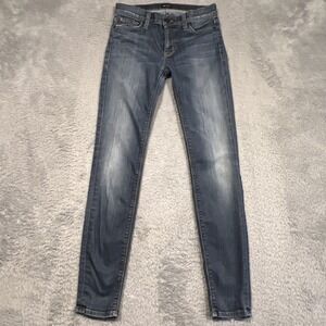 Hudson Jeans Women's 25 Nico Super Skinny Mid‎ Rise Faded Glam Blue Denim USA